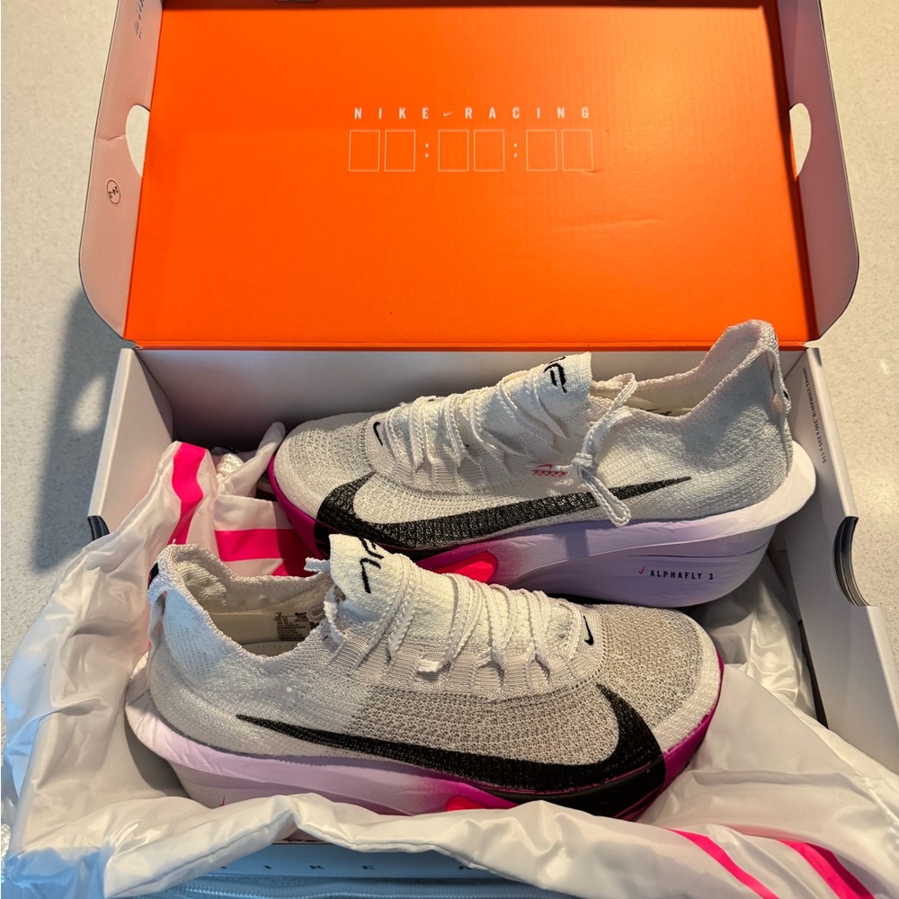 Nike Air Zoom Alphafly Next% 3 in White Vivid Grape NWT w8